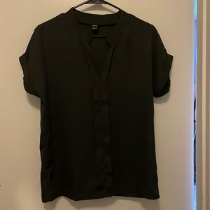 Black v-neck blouse
